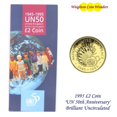 1995 BU £2 Coin Pack - 50th Anniversary of the United Nations